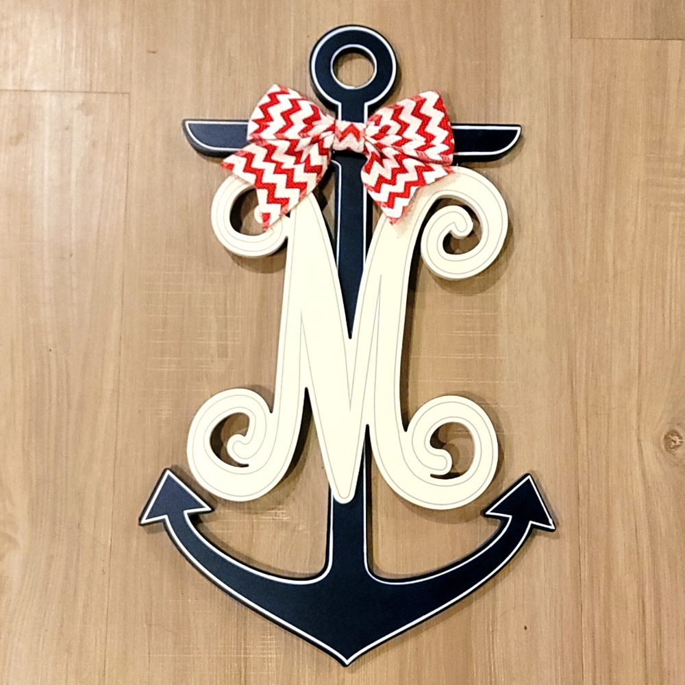 Monogram M Anchor Wall Art